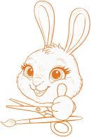 Logo Paulinchen mit Pinsel und Schere