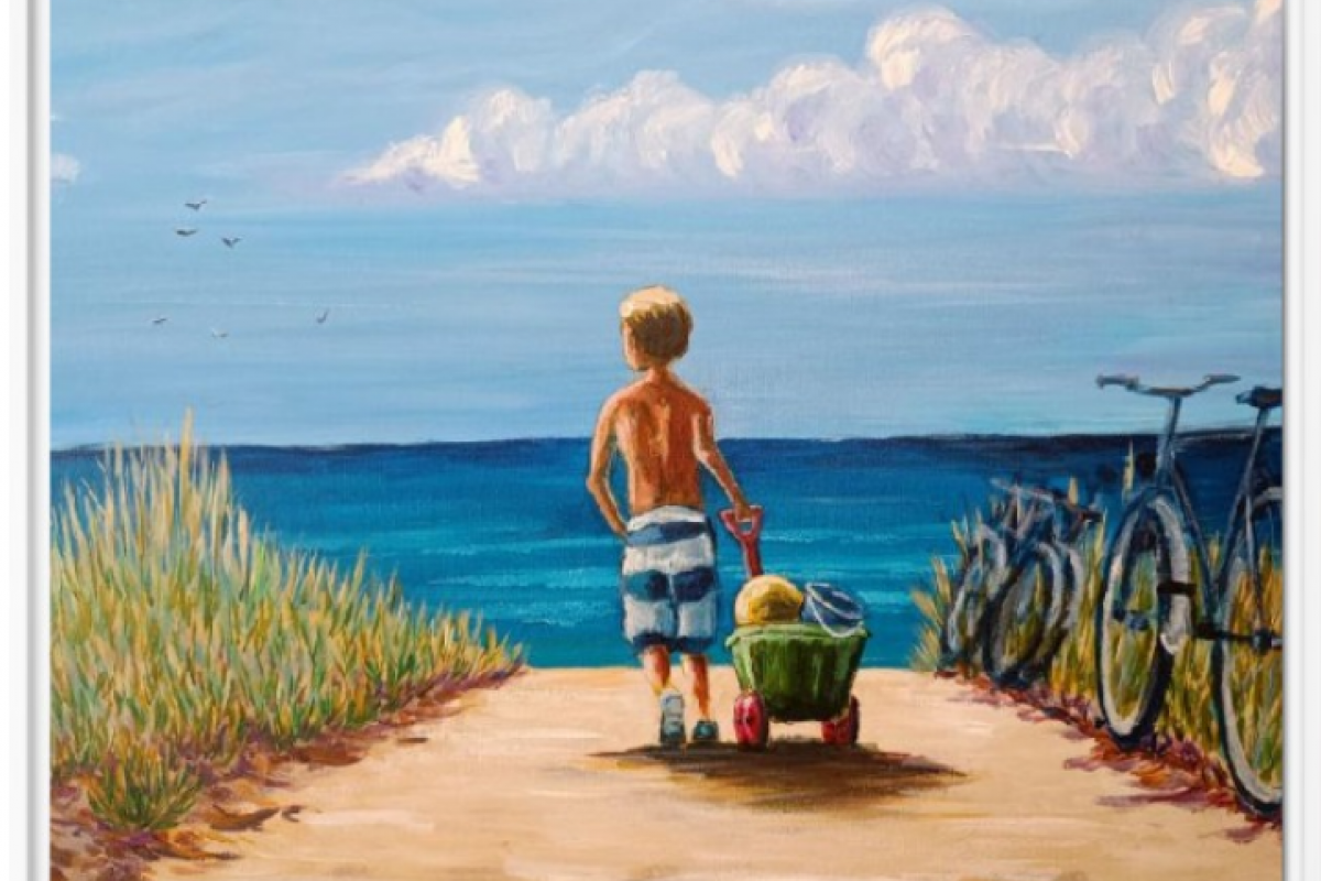 Auf dem Weg zum Strand