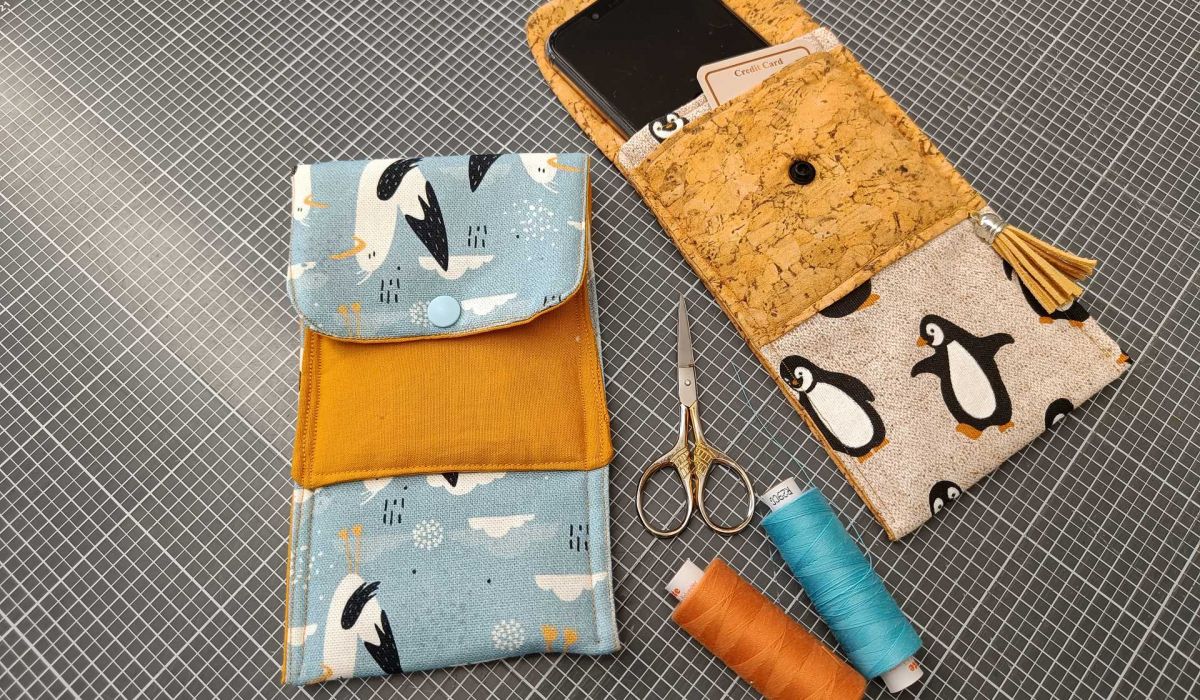 205 - Handytasche mit Druckknopf­verschluss - für Einsteiger