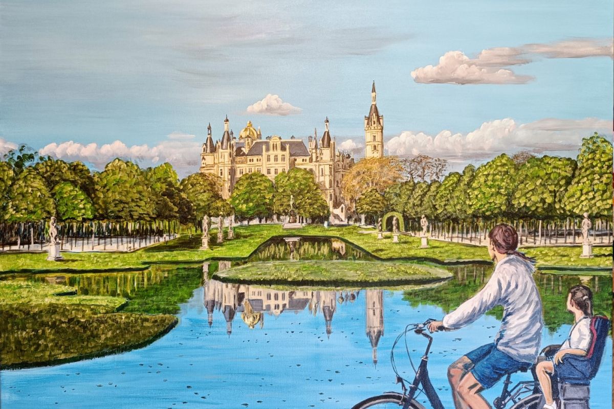 Schweriner Schloß mit Kreuzkanal