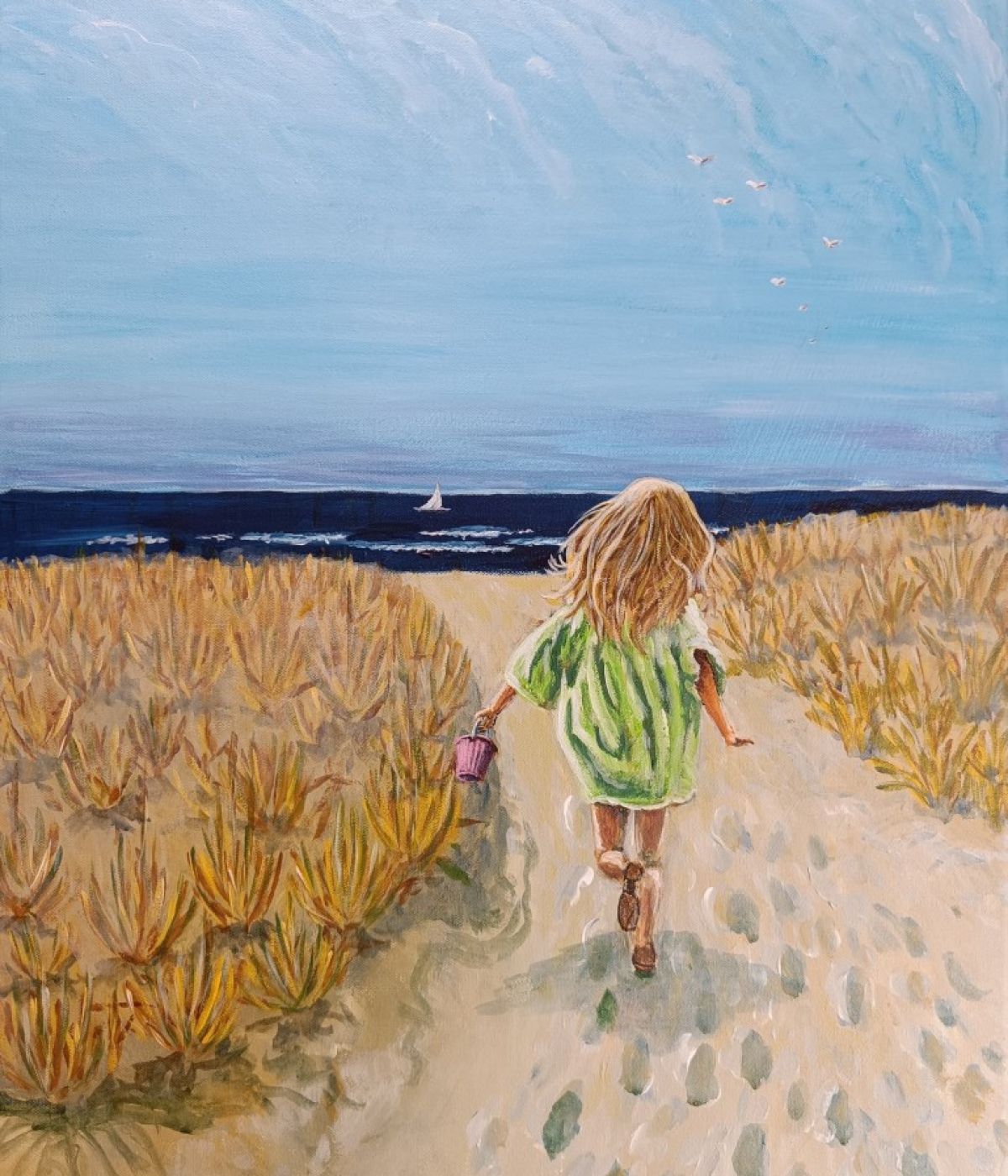 Auf dem Weg zum Strand